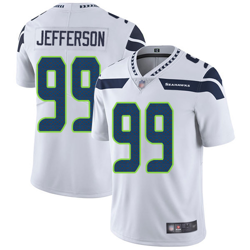 Seattle Seahawks Limited White Men Quinton Jefferson Road Jersey NFL Football #99 Vapor Untouchable->women nfl jersey->Women Jersey